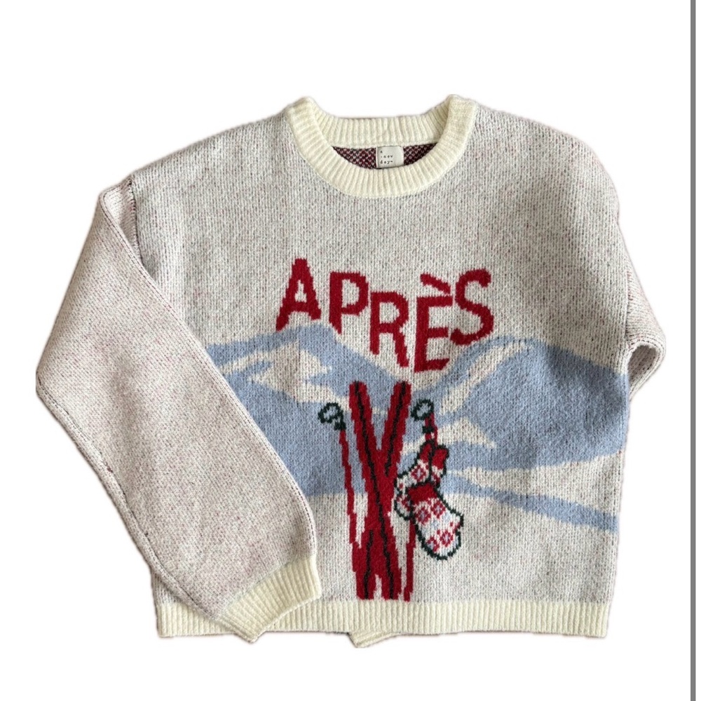 Target Cream and Red Après Sweater